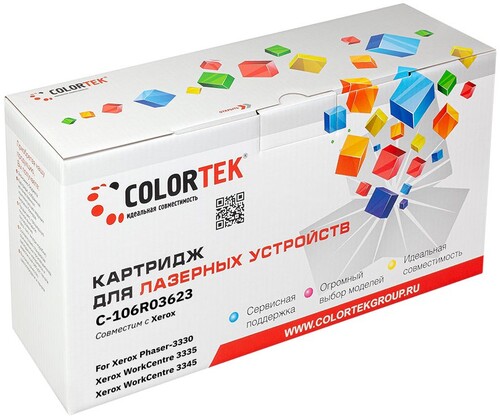 Купить Картридж лазерный Colortek 106R03623 черный  8157611. Характеристики, отзывы и цены в Донецке
