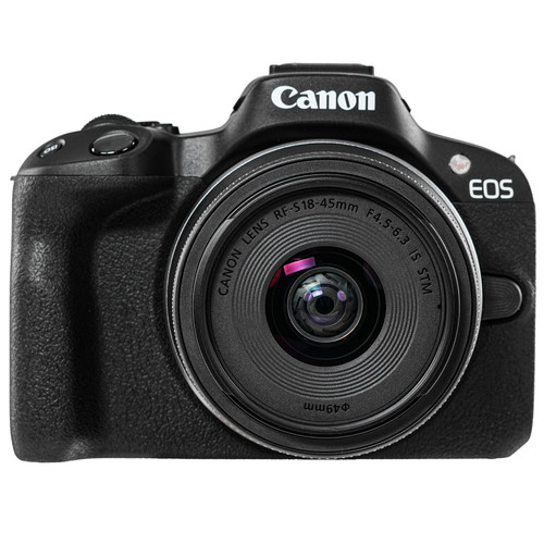 Купить Беззеркальный фотоаппарат Canon EOS R50 Kit 18-45 RF черный  5414492. Характеристики, отзывы и цены в Донецке
