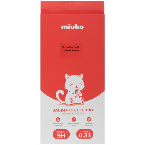 Купить Защитное стекло Miuko для экрана Tecno SPARK 40  5638487. Характеристики, отзывы и цены в Донецке