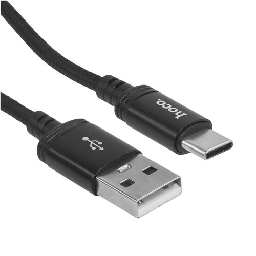 Купить Кабель круглый Hoco USB Type-C - USB 2.0 Type-A черный 2 м  9244481. Характеристики, отзывы и цены в Донецке