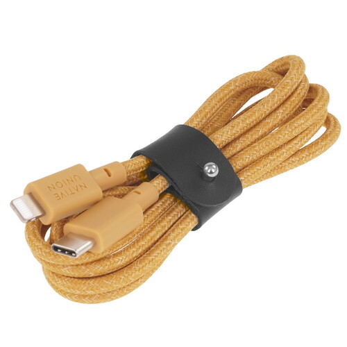 Купить Кабель круглый Native Union Lightning 8-pin MFI - USB Type-C желтый 1.2 м  5466046. Характеристики, отзывы и цены в Донецке