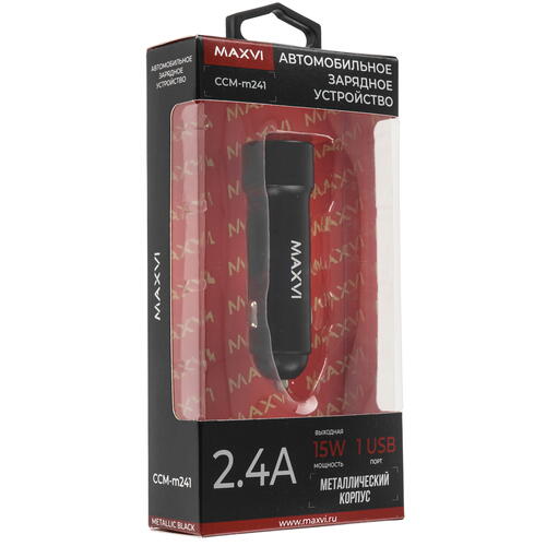 Купить Автомобильное ЗУ Maxvi CCM-M241 черный  5366924. Характеристики, отзывы и цены в Донецке