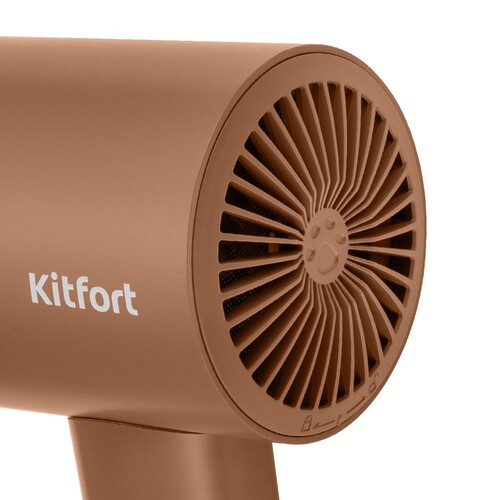 Купить Фен Kitfort КТ-3247 коричневый/белый  9145213. Характеристики, отзывы и цены в Донецке