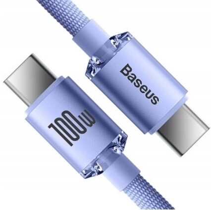 Купить Кабель круглый Baseus USB Type-C - USB Type-C фиолетовый 2 м  9167065. Характеристики, отзывы и цены в Донецке