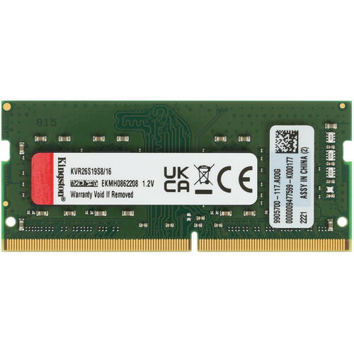 Купить Оперативная память SODIMM Kingston ValueRAM [KVR26S19S8/16] 16 ГБ  5053732. Характеристики, отзывы и цены в Донецке