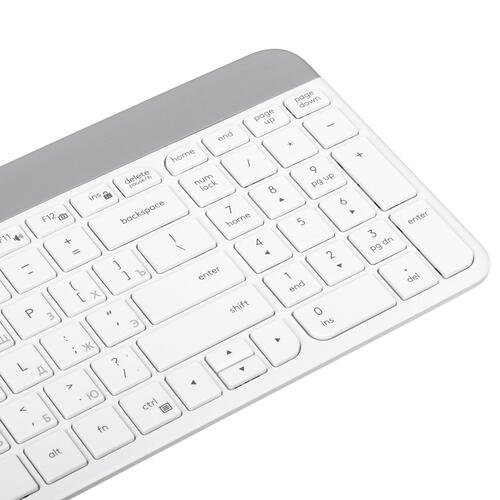 Купить Клавиатура+мышь беспроводная   Logitech Slim Wireless Desktop MK470 белый  5077018. Характеристики, отзывы и цены в Донецке