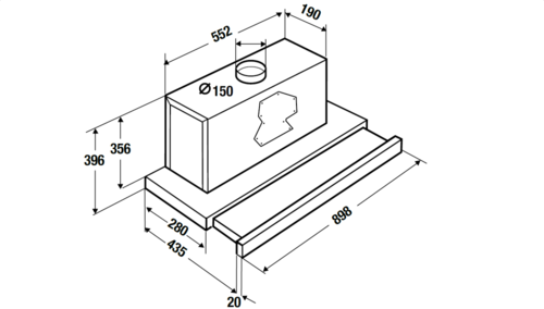 Купить Вытяжка телескопическая Kuppersbusch DEF 9550.0 E серебристый/серебристый  9255981. Характеристики, отзывы и цены в Донецке
