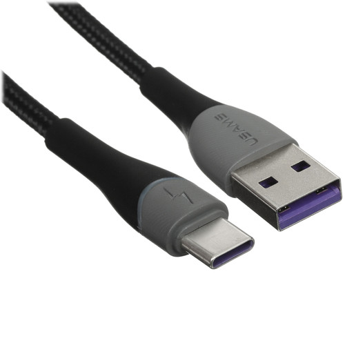 Купить Кабель USAMS USB Type-C - USB Type-A черный  5480406. Характеристики, отзывы и цены в Донецке