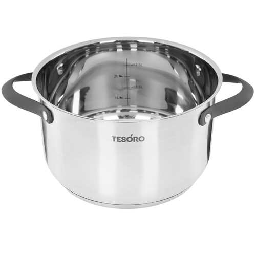 Купить Кастрюля Tesoro Tivoli КС833 3.3 л 20 см серебристый  9165231. Характеристики, отзывы и цены в Донецке