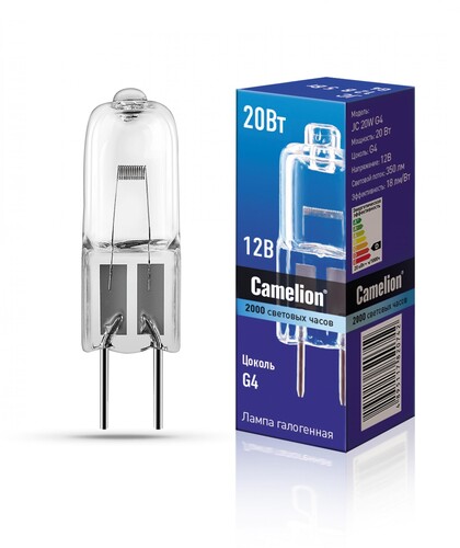 Купить Галогеновая лампа Camelion G4/JC/20W/12V  5644321. Характеристики, отзывы и цены в Донецке