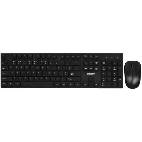 Купить Клавиатура+мышь беспроводная   DEXP KM-1209BU черный  5030450. Характеристики, отзывы и цены в Донецке