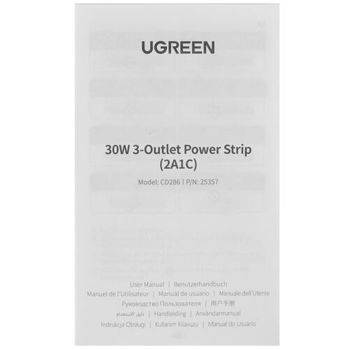 Купить Сетевой фильтр Ugreen 30W DigiBAR белый  5415871. Характеристики, отзывы и цены в Донецке