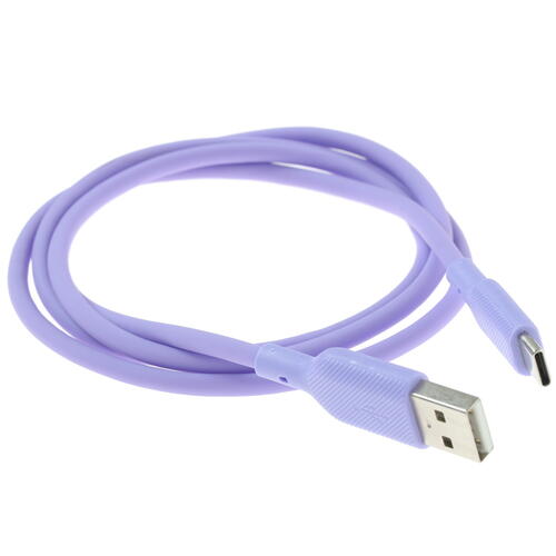 Купить Кабель круглый QUMO USB Type-C - USB 2.0 Type-A фиолетовый 1 м  4850192. Характеристики, отзывы и цены в Донецке