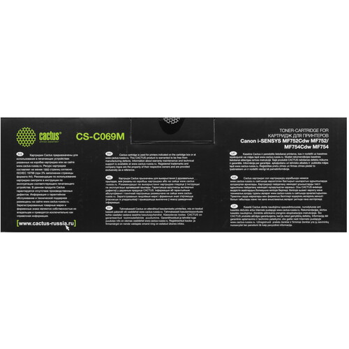 Купить Картридж лазерный Cactus CS-C069M пурпурный, с чипом  9065493. Характеристики, отзывы и цены в Донецке