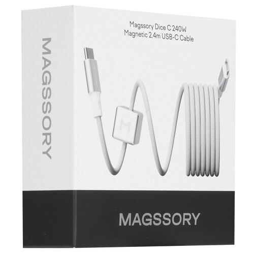 Купить Кабель круглый Magssory USB Type-C - USB Type-C белый 2.4 м  9265528. Характеристики, отзывы и цены в Донецке