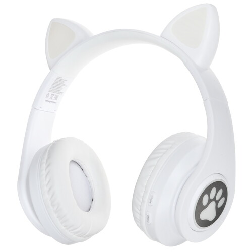 Купить Беспроводные/проводные наушники KENSHI Cat белый 2024  9056022. Характеристики, отзывы и цены в Донецке