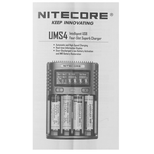 Купить Зарядное устройство NITECORE UMS4  9170856. Характеристики, отзывы и цены в Донецке