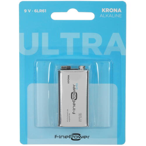 Купить Батарейка FinePower Ultra крона / крона (6LR61/6F22/CR-9V)  5410552. Характеристики, отзывы и цены в Донецке
