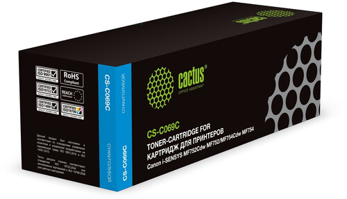 Купить Картридж лазерный Cactus CS-C069C голубой, с чипом  9065488. Характеристики, отзывы и цены в Донецке