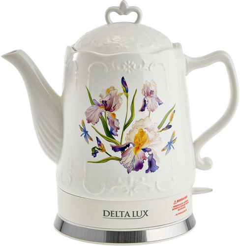 Купить Электрочайник DELTA LUX DE-1012 белый  9235542. Характеристики, отзывы и цены в Донецке