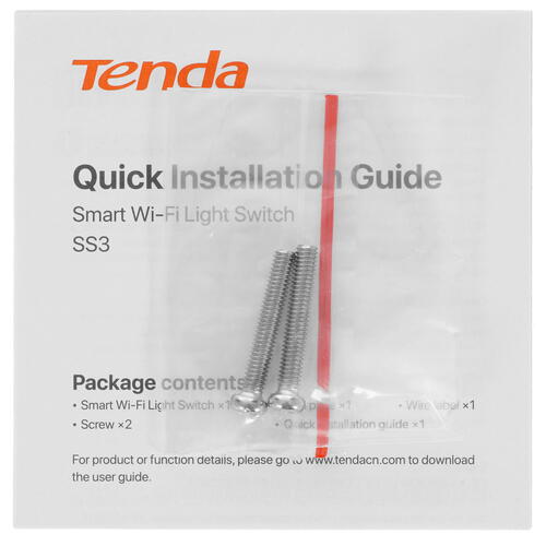 Купить Умный выключатель Tenda SS3  5352006. Характеристики, отзывы и цены в Донецке