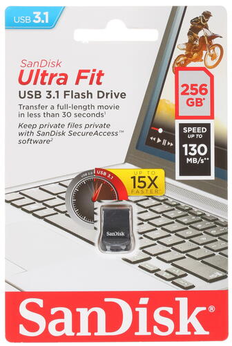 Купить Память USB Flash 256 ГБ SanDisk Ultra Fit [SDCZ430-256G-G46]  1236140. Характеристики, отзывы и цены в Донецке