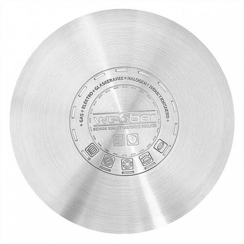 Купить Кастрюля Webber Aurora BE-353/2 4 л 20 см серебристый  9175482. Характеристики, отзывы и цены в Донецке