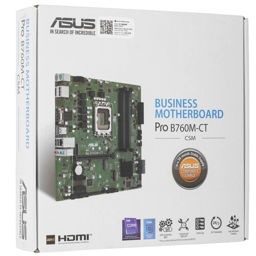 Купить Материнская плата ASUS Pro B760M-CT-CSM  5620944. Характеристики, отзывы и цены в Донецке