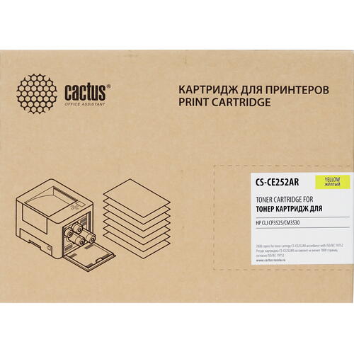Купить Картридж лазерный Cactus CS-CE252AR желтый, с чипом  7974268. Характеристики, отзывы и цены в Донецке