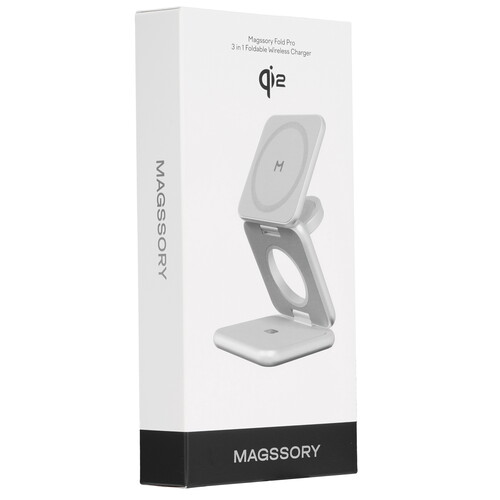 Купить Беспроводное зарядное устройство Magssory Fold Pro серебристый  9269684. Характеристики, отзывы и цены в Донецке