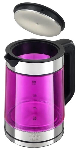 Купить Электрочайник Goodhelper KPG-2201 розовый  9304904. Характеристики, отзывы и цены в Донецке