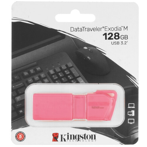 Купить Память USB Flash 128 ГБ Kingston DataTraveler Exodia M [KC-U2L128-7LN]  5462214. Характеристики, отзывы и цены в Донецке