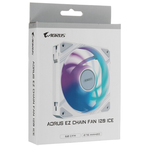 Купить Вентилятор GIGABYTE AORUS EZ CHAIN FAN 120 ICE [GP-ECFAN1201 ICE] белый  5609510. Характеристики, отзывы и цены в Донецке
