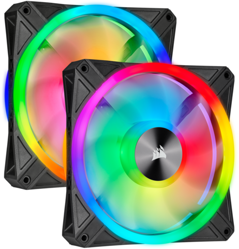 Купить Комплект вентиляторов Corsair iCUE QL140 RGB Dual Fan Kit with Lighting Node CORE [CO-9050100-WW] черный  4758626. Характеристики, отзывы и цены в Донецке