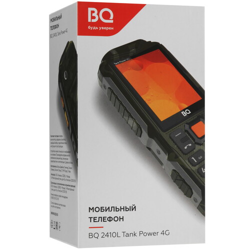 Купить Сотовый телефон BQ 2410L Tank Power 4G черный  9107019. Характеристики, отзывы и цены в Донецке