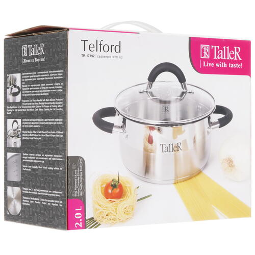 Купить Кастрюля Taller TR-17192 2 л 18 см серебристый  4859643. Характеристики, отзывы и цены в Донецке