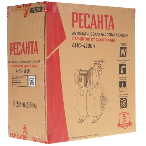 Купить Насосная станция Ресанта АНС-4200Н  9915374. Характеристики, отзывы и цены в Донецке