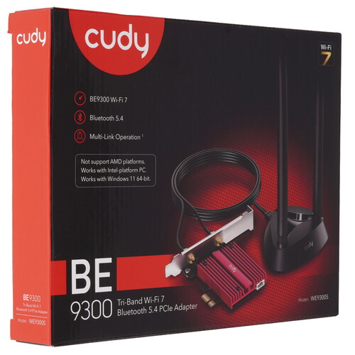 Купить Wi-Fi адаптер + Bluetooth Cudy WE9300S  5632262. Характеристики, отзывы и цены в Донецке