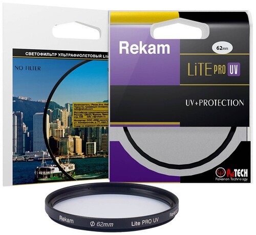 Купить Светофильтр Rekam Lite PRO UV 62 мм  7914897. Характеристики, отзывы и цены в Донецке