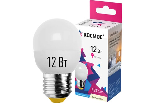 Купить Комплект светодиодных ламп Космос LkecLED12WGL45E2730  9303095. Характеристики, отзывы и цены в Донецке