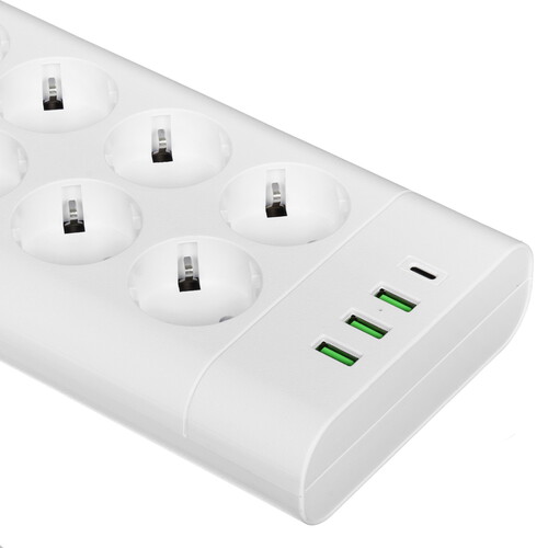 Купить Сетевой фильтр AGNI TP-FA4U8E-C белый  9289261. Характеристики, отзывы и цены в Донецке