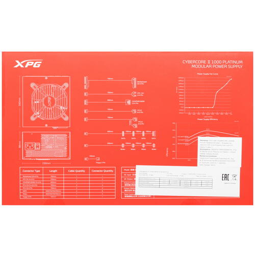Купить Блок питания ADATA XPG CYBER CORE II 1000W  5416317. Характеристики, отзывы и цены в Донецке