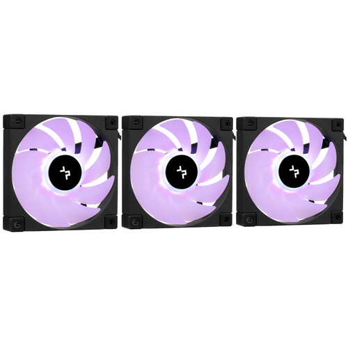 Купить Комплект вентиляторов DEEPCOOL FD12 [R-FD12-BKAPN3-G] черный  5496099. Характеристики, отзывы и цены в Донецке