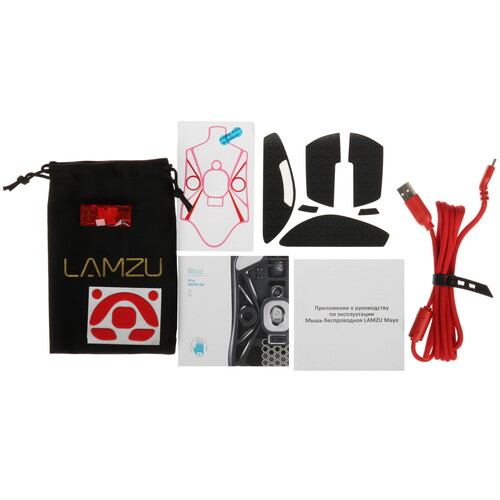 Купить Мышь беспроводная/проводная LAMZU Maya  красный  5436927. Характеристики, отзывы и цены в Донецке