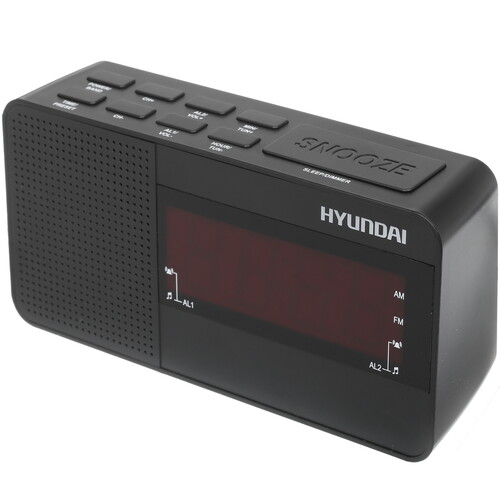 Купить Часы радиобудильник Hyundai H-RCL200 черный  1251335. Характеристики, отзывы и цены в Донецке