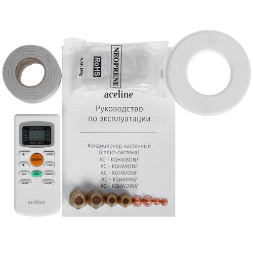 Купить Кондиционер настенный сплит-система Aceline AC-KGHA12INV белый  9165732. Характеристики, отзывы и цены в Донецке