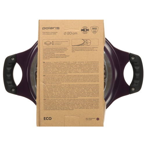 Купить Кастрюля Polaris ECO collection-20C 2.5 л 17 см фиолетовый  5467982. Характеристики, отзывы и цены в Донецке