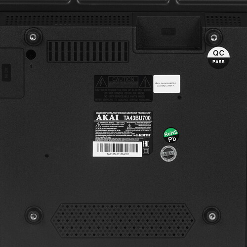 Купить 43" (109 см) Телевизор Akai TA43BU700 черный  9187783. Характеристики, отзывы и цены в Донецке