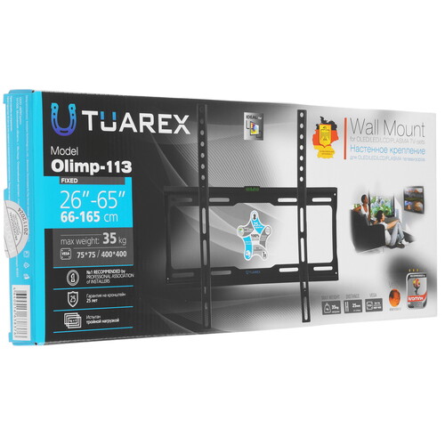 Купить Кронштейн для ТВ Tuarex OLIMP-113 черный  9204106. Характеристики, отзывы и цены в Донецке