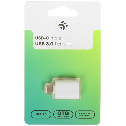 Купить OTG-переходник DEXP белый  5433379. Характеристики, отзывы и цены в Донецке